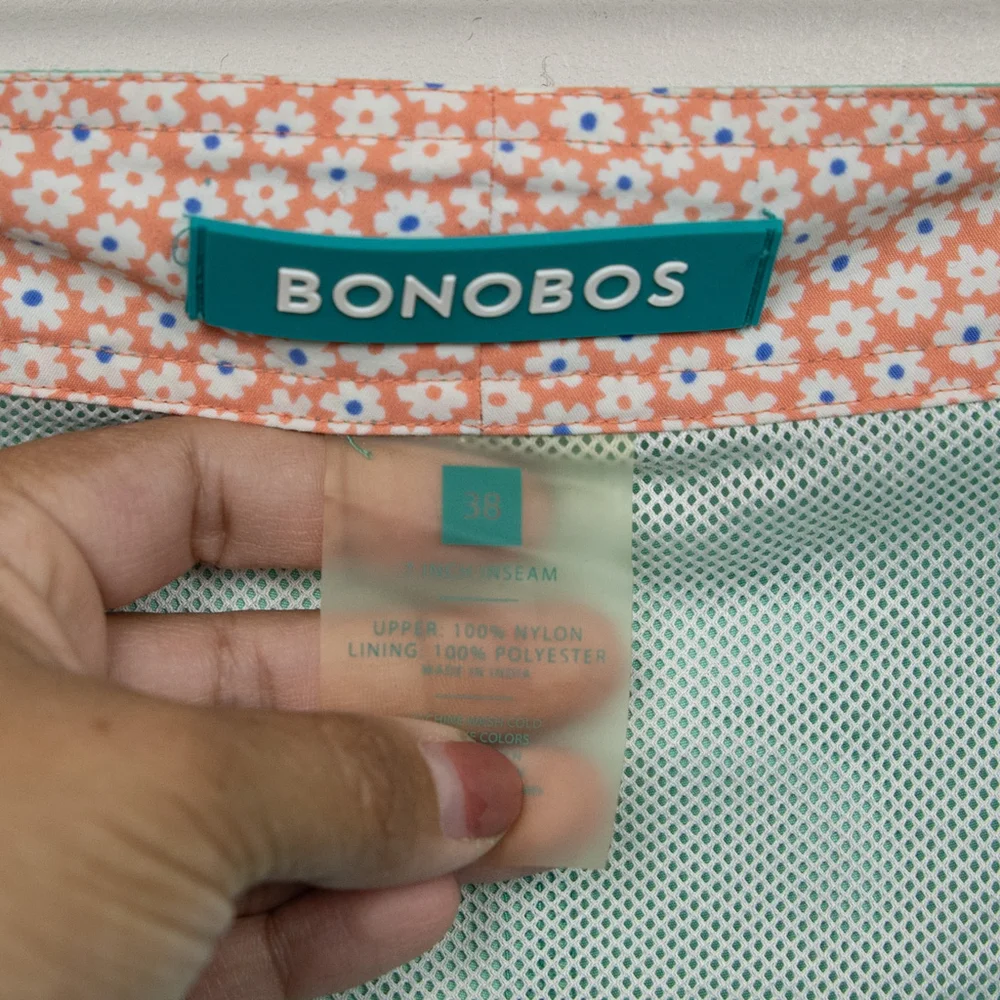 Bonobos green stripe board shorts-38